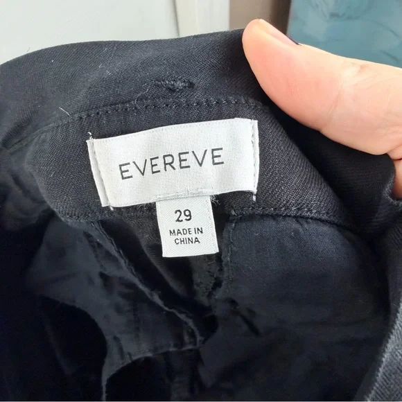 Evereve Black Cropped Ankle Pants Size 29 Stretch Tapered Workwear Chic - Picture 6 of 11